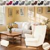 Solid Color Sloping King Back Chair Cover Comfortable Breathable Elastic Armchair Cover with Cushion Cover Furniture Protector