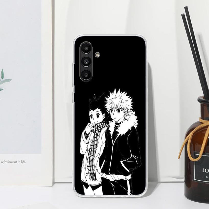 Black White Hunter HXH Phone Case For Samsung Galaxy A17 A37 A57 A16 A26 A36 A56 A15 A25 A35 A55 A14 A24 A34 A54 A13 A23 A33 A53