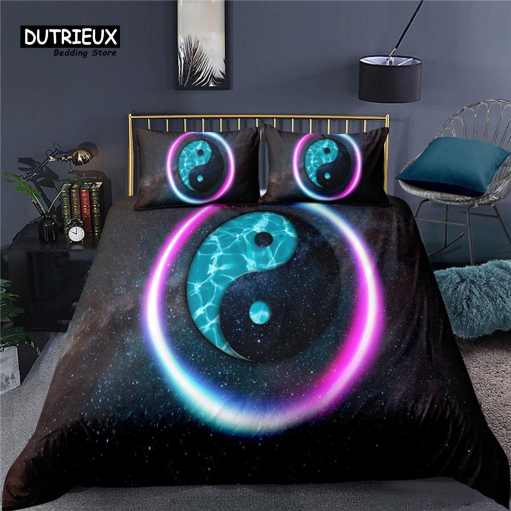 Luxury 3D Color Tai Chi Print Home Living Comfortable Duvet Cover Set Pillowcase Kid Bedding Set Queen and King EU/US/AU/UK Size