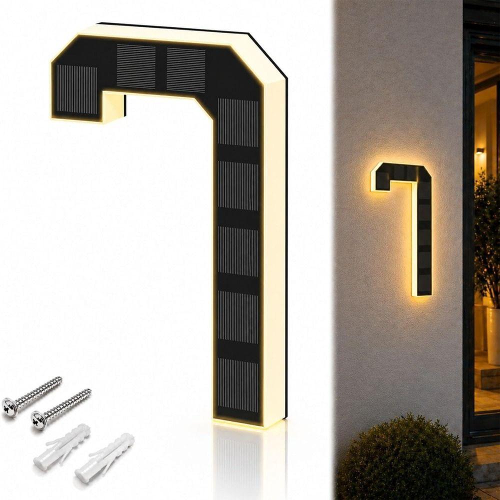 IP65 Waterproof LED House Number Plaque 4.7inch,6.7inch.9inch LED Address Numbers Signs  Home