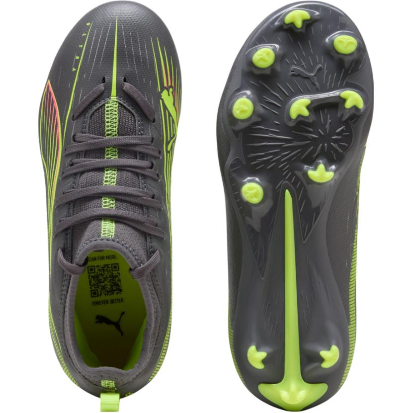 Puma Ultra 5 Match FG/AG Stylish Comfortable Durable Low-Top Soccer Shoes Kids Soccer Shoes Silver Yellow 108167-03