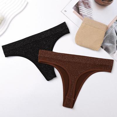 Yousheng Damen Slips Nahtlos Niedrige Taille Elastisch Gute Atmungsaktivität Unterhosen Po-Hebend Einfarbig Feuchtigkeitstransportierende Slips für Sport Arbeit