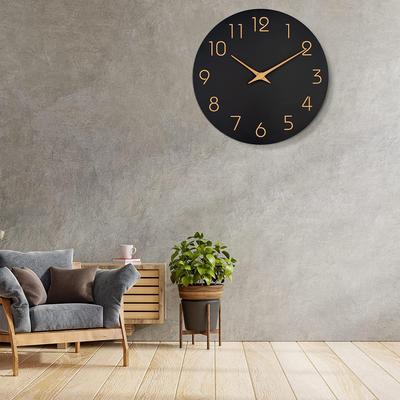 Simple Wooden Silent Wall Clock for Home, Living Room, Bedroom, and Home Decoration
