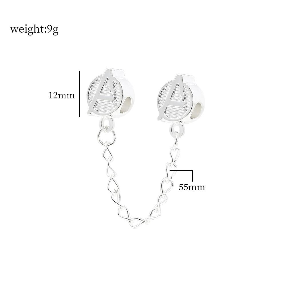 Bracciale con Charms per Figure di Film Perline Ciondolo Fai da Te Avengers Iron Man Spiderman Charms per Realizzazione Manuale Gioielli Accessori