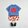 Summer New Children Short Sleeved Suit T-shirt + Shorts Girl Boy Casual Tracksuits Kids Clothing Simple Fashion Tshirts Outfits