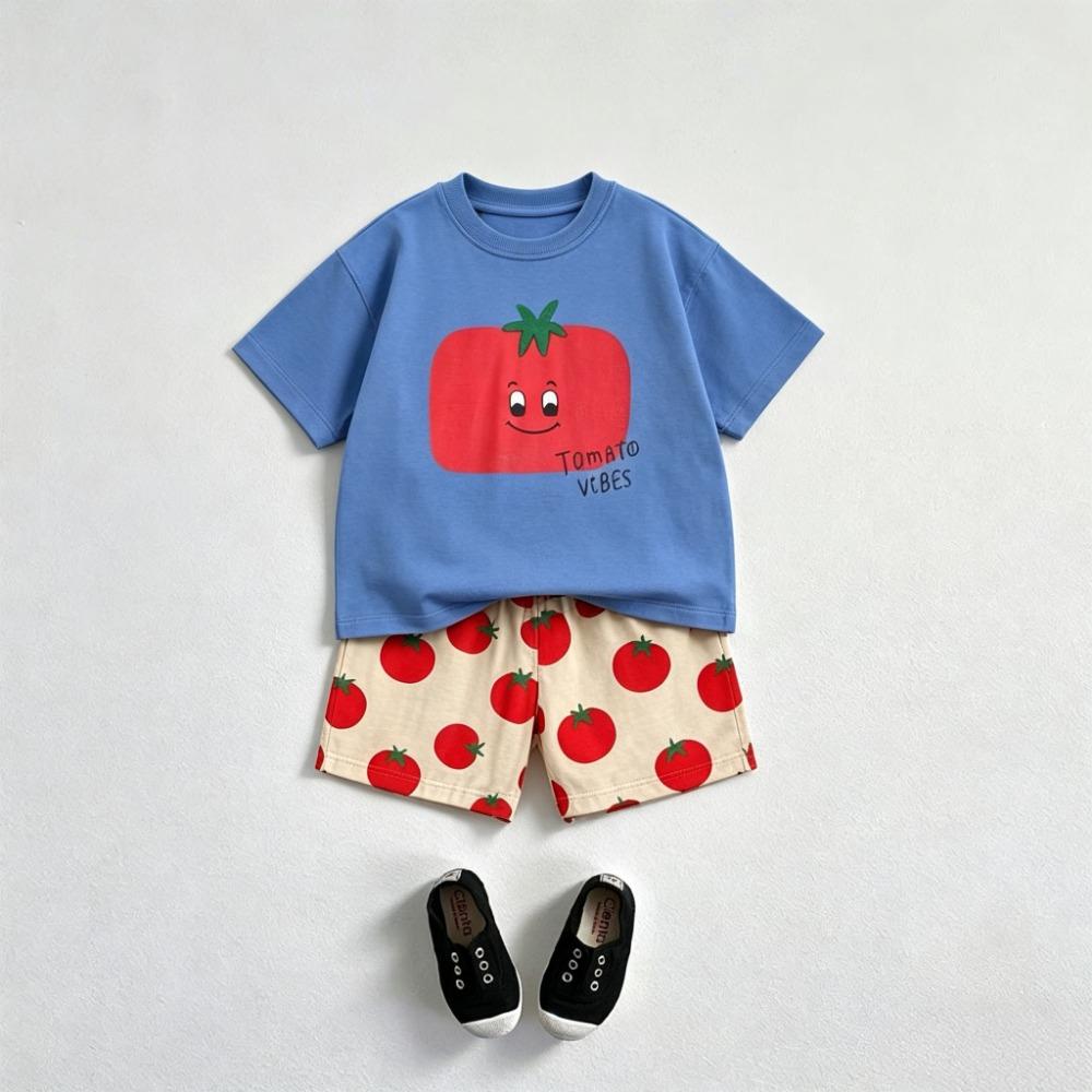 Summer New Children Short Sleeved Suit T-shirt + Shorts Girl Boy Casual Tracksuits Kids Clothing Simple Fashion Tshirts Outfits