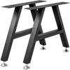 Metal Table Legs Dining Table Legs 16"x17.7" A-Shaped Desk Legs Set of 2