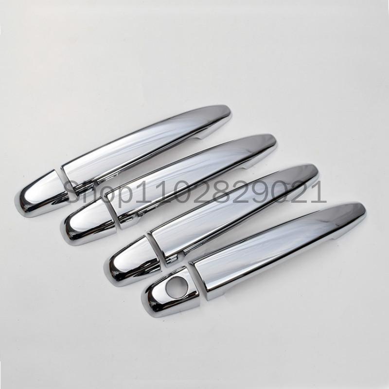 Chrome Carbon Fiber Car Door Handle Cover Sticker Styling Auto Exterior Accessories For Subaru Outback 2010-2014 2013 2012 2011