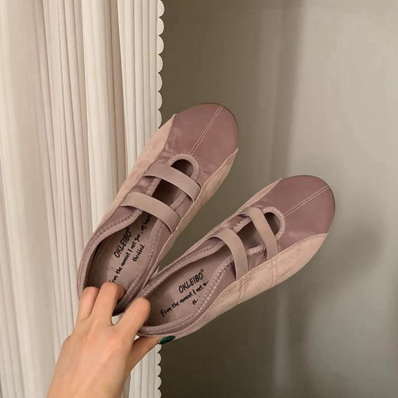 Fashion SUOJIALUN 2024 Autumn Round Toe Women Flat Shoes New Brand Shallow Slip On Ladies Casual Mary Jane Shoes Soft Dress Ballerinas