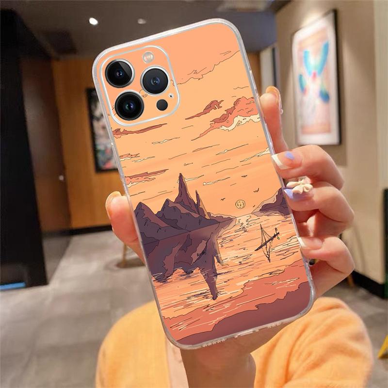 Phone Case For iphone 17 Pro Max Air 17 16 15 14 13 Pro Max 15Plus 15 16 Pro Scenery Sky Moon Landscape