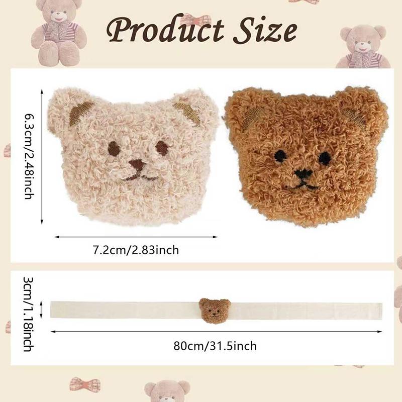 1/2pcs Cartoon Bear Curtain Binding Strap Tie Hanging Buckle Tie Kids Room Curtain Tie Rope Home Decoration