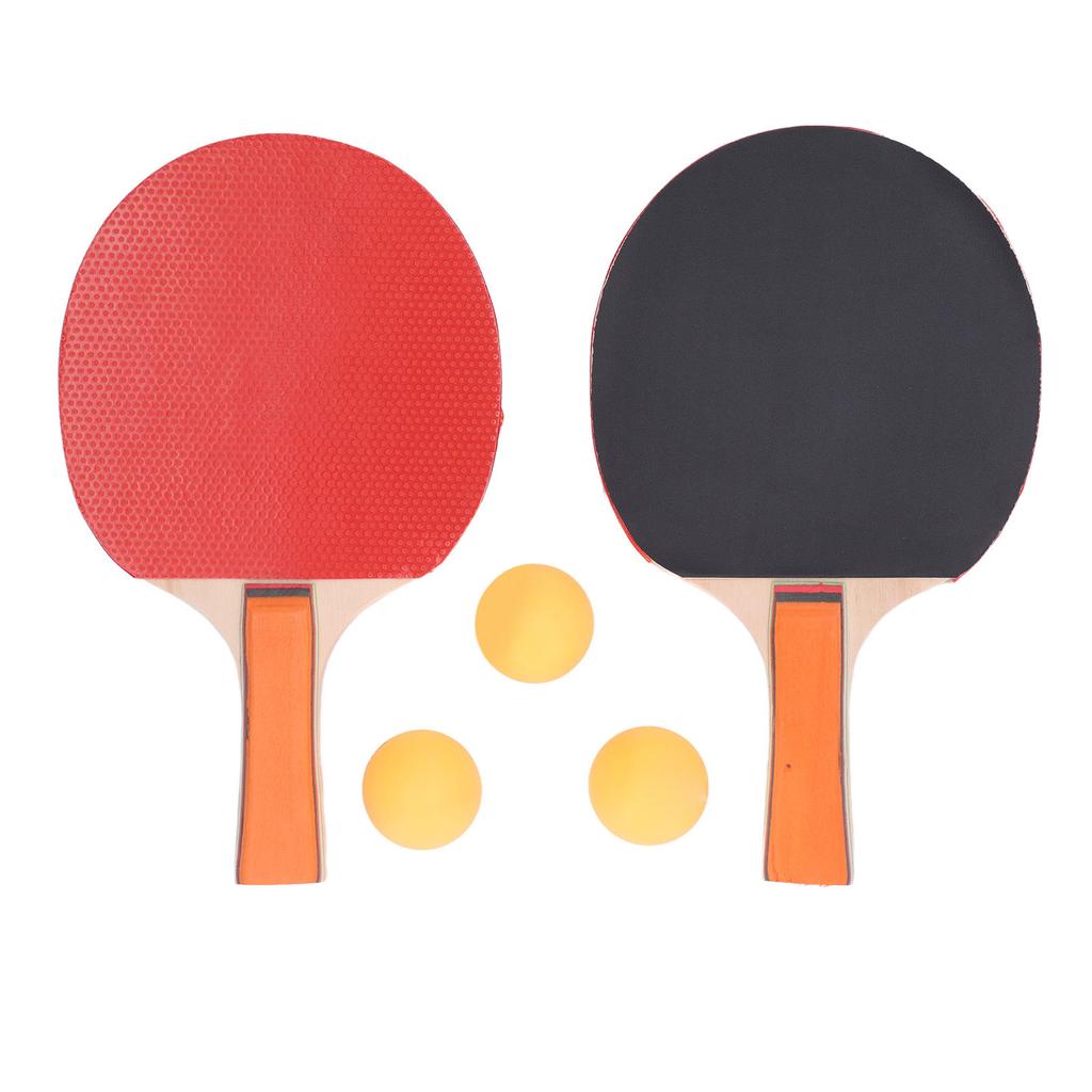 Ping Pong Paddle Handshake Set Table Tennis Paddle Kit Pack of 2 Rackets 3 Table Tennis Balls