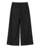 MILLO WOMEN Zipper Wide Trousers [Black]