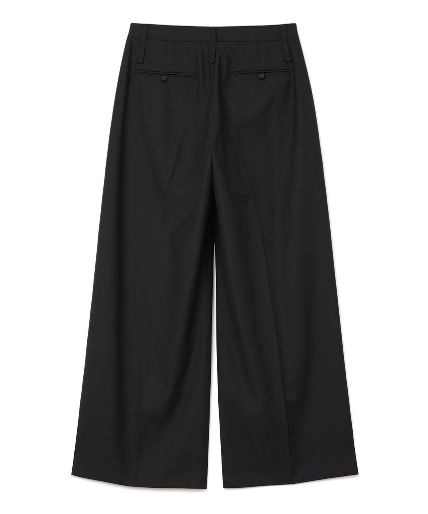 MILLO WOMEN Zipper Wide Trousers [Black]