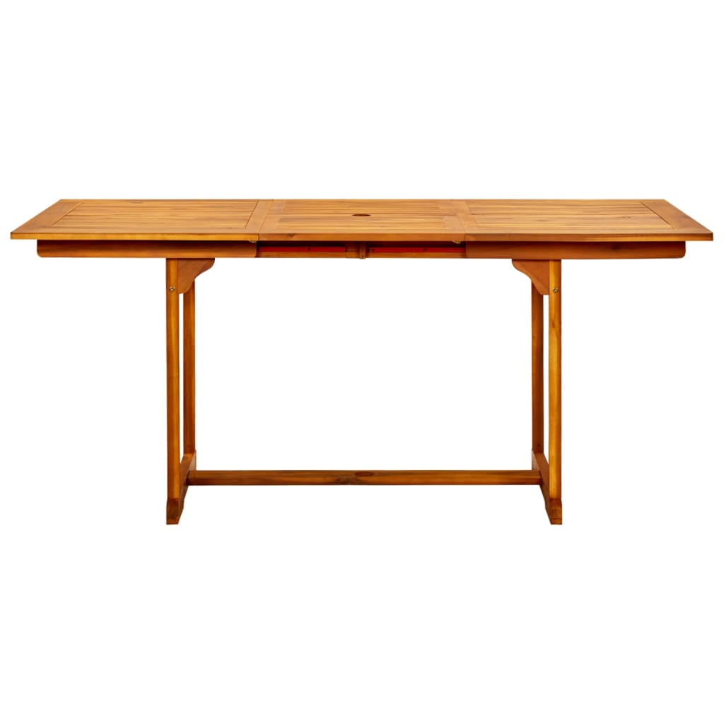 Vidaxl Garden Dining Table, (120-170)X80X75 Cm, Acacia Wood