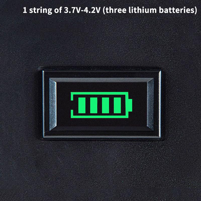 Two-Line Electric Vehicle Voltage Meter, Battery, Battery Charge Percentage Display Meter