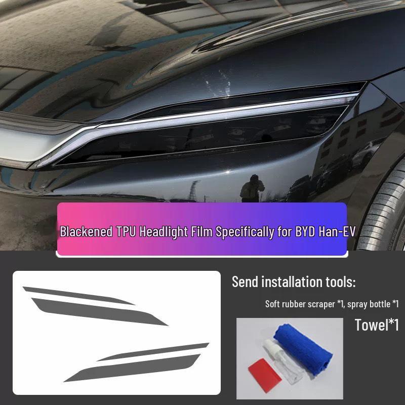 BYD Han Innenfolien-Set: Passend für 25 Modelle - Enthält TPU-Folien für Navigationsbildschirm, Schalthebel, Scheinwerfer und B-Säule