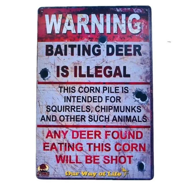 Vintage Warning Beware Metal Tin Signs Plaque  Wall Decoration Art Posters for Man Cave Home Cafe Garden Club Bar  Iron Paint