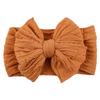 Solid Cable Bow Baby Headband for Child Nylon Layers Headwear Kids Elastic Turban Headwraps Newborn Boys Girls Hair Accessories