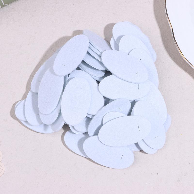 100Pcs Oval Felt Fabric Patches Non-Woven Sewing Base Pads For Diy Plush Hairpin Bb Hair Clips Making Accessories