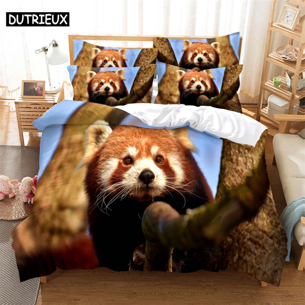 

Animals Bedding 3-piece Digital Printing Cartoon Plain Weave Craft For North America And Europe Bedding Set Queen (135x200cm)&set