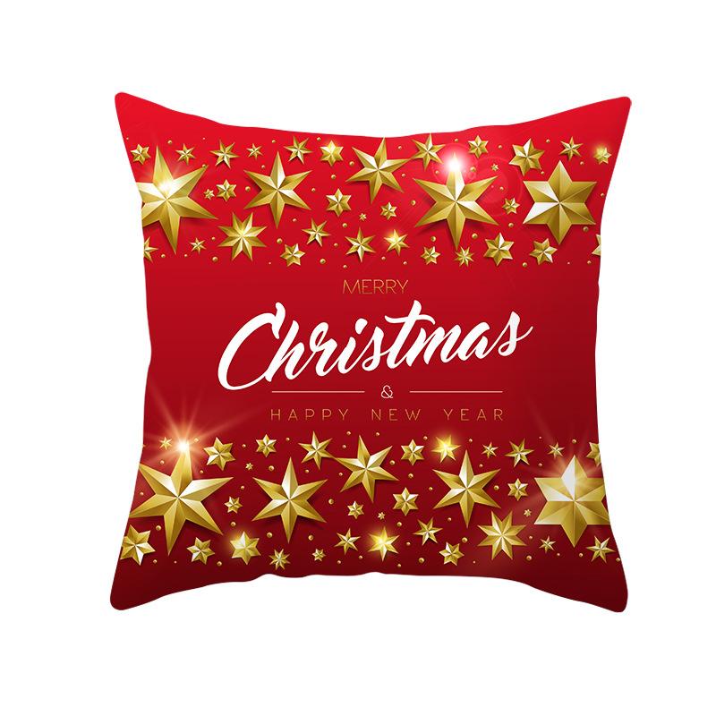 Red Series Christmas Pillow Covers for Home Use, Peach Skin Pillow Covers, Sofa Cushion Covers