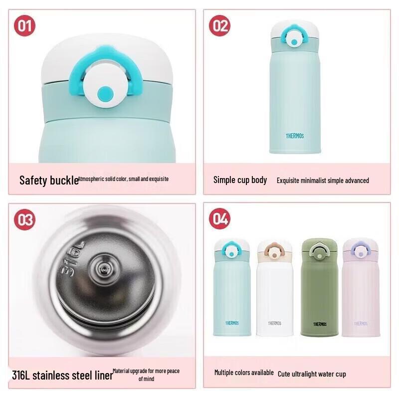 Thermos 304 Stainless Steel Flip-Top Insulated Water Bottle