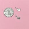 S999 Sterling Silver Retro Butterfly Pendant Charm for DIY Bracelets & Necklaces