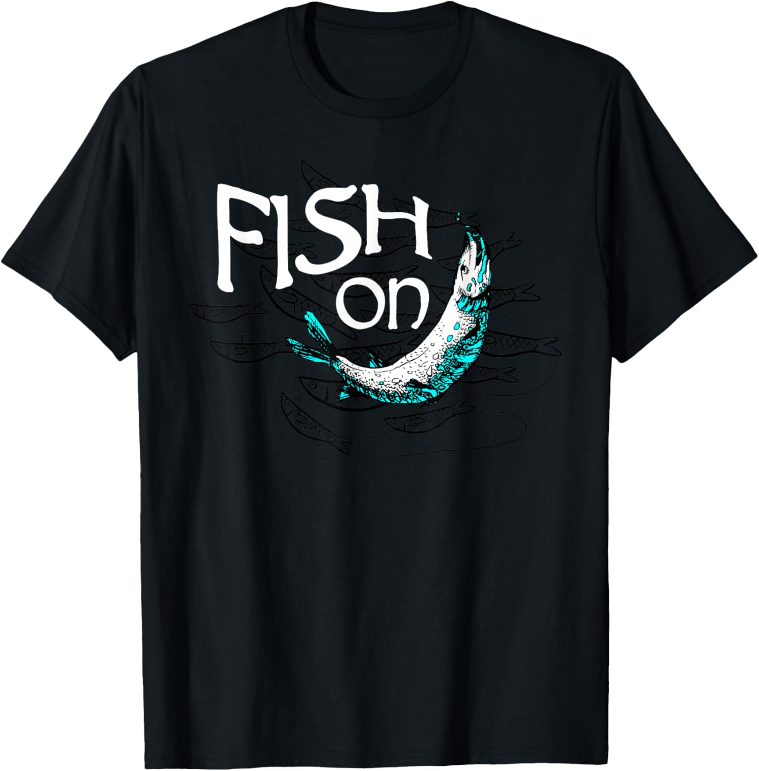 Fish On Fishing Gift for Bass Fisherman Fishing Gift T-Shirt Unisex T-Shirt S