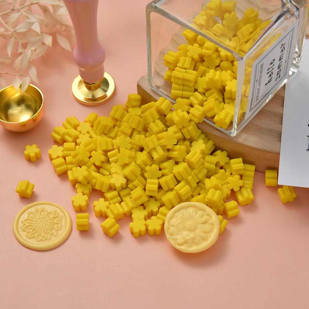 500G Cherry Blossom Shape Cute Fire Paint Wax Grains Student Handmade Creative DIY Decorative Gift Envelope Sealing Supplies