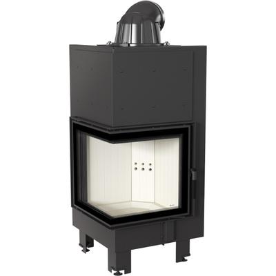 Steel Fireplace KRATKI MBN Left 8 kW Ø 200 Self Closing Door