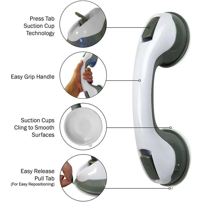 1PCS Shower Grab Bars Toilet Non-slip Support Handle Bathroom Safety Grab Rod Handles  Elderly Child Vacuum Suction Cup Handrail