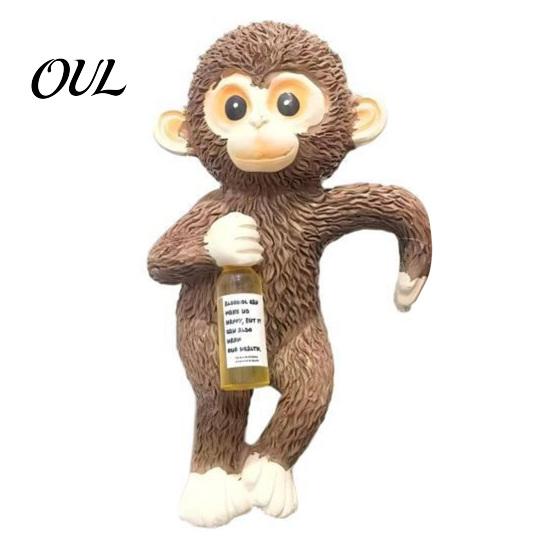 Flower Pot Accessory Planter Hanging Monkey Statue, Resin Plant Hugger, Birthday Present for Mom Cute Miniature Figurine Edge Decoration