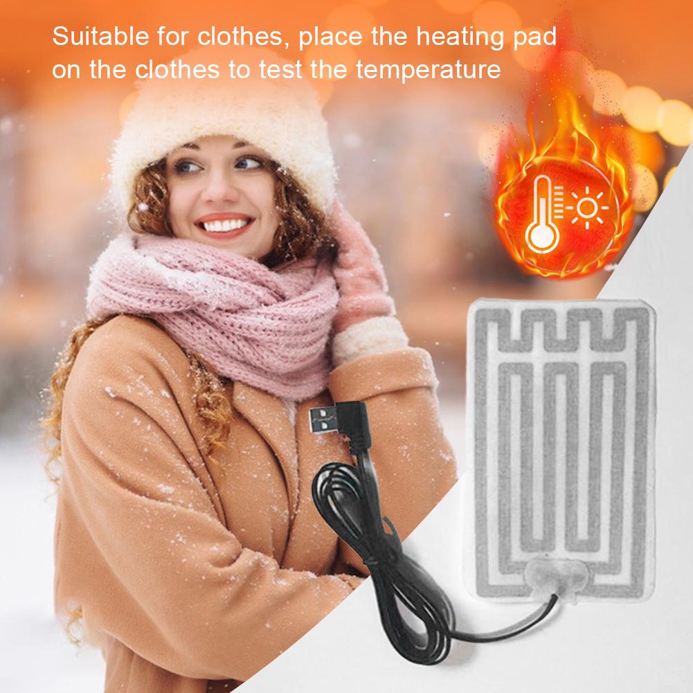 USB Heating Film Electric Heating Pad 5V Gloves Heater Foldable Carbon Fiber Heated Mat Multi-Function for Clothes Gloves Shoes