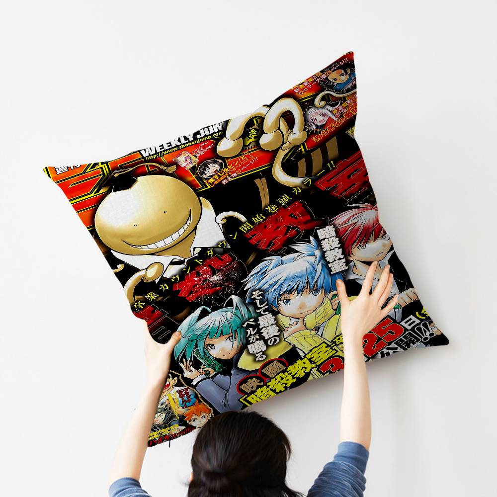 Anime Assassination Classroom Personalized picture text home decorative pillows Household Gifts 45x45cm