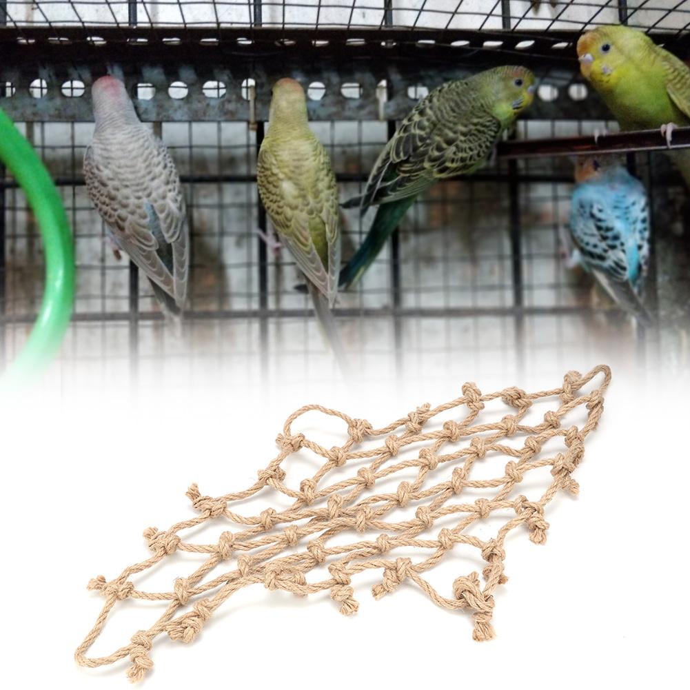 Cotton Rope Bird Climbing Net Birds Toys Parrot Hammock Hanging Swing Climb Chew Toy Accessories