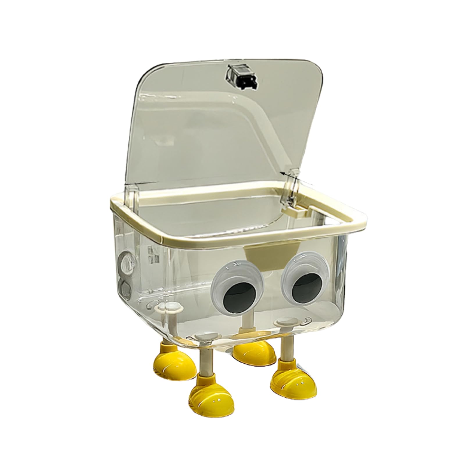 

Sunny Glow Small Desktop Storage Box, Multifunctional, Organizes Desk Storage, Compact, Stylish, Square, Office Organizer (Small, with Lid)