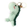 Cartoon Animal Mini Dinosaur Keychain Soft Wool Knitted Pendant Crochet Dinosaur Pendant  Backpack