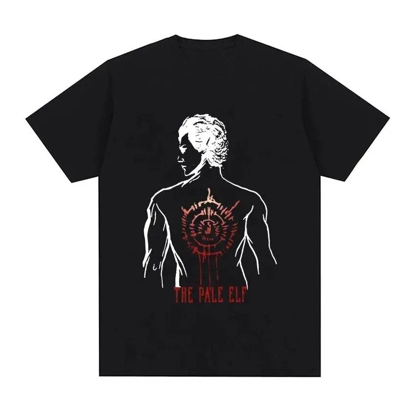 Retro Astarion Halsin Baldurs Gate 3 Unisex Women Print Tee Cotton T Shirt Short Sleeve Tshirt Fashion Oversized T-shirts Clothes