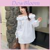Romantic French Off Shoulder Ruffle Blouse With 3d Print For Spring Womens Fashion