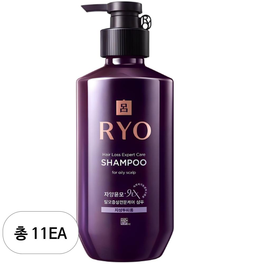 Ryo Jayang 9ex hair loss professional care oily functional shampoo, 400ml, 11 items