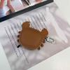 2025 New Leather Pendant Head Layer Leather Mini Earphone Bag Crab Pendant Wallet Cross Border