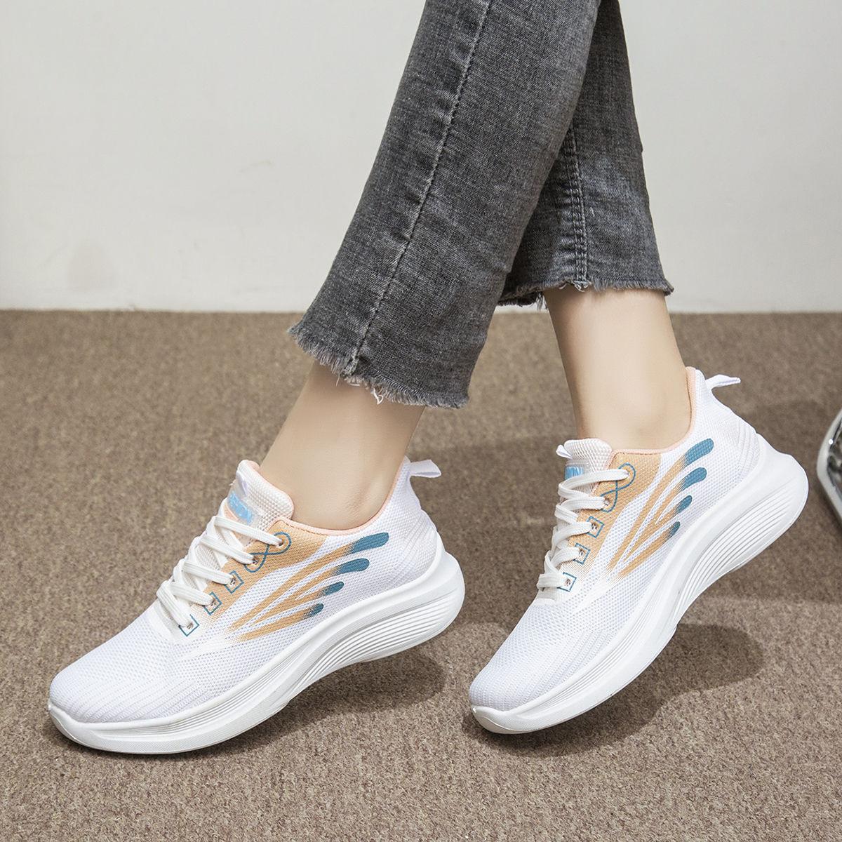 Spring and summer new breathable sneakers platform shoes casual single shoes 36