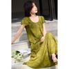 French Summer Fringe Texture Floral Top & Skirt Set