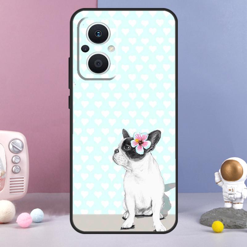 French Bulldog Case For OPPO Reno8 T Reno 7 4 5 6 Lite 10 Pro 4Z 5Z OPPO Find X5 Pro X6 X2 X3 Lite Cover