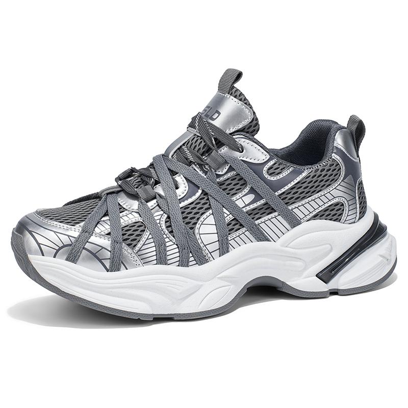 Chunky sneakers four seasons Men's mesh breathable light soft-sole anti-slip comfort outdoor casual walking sports running shoes