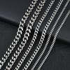 Stainless Steel Cuban Chain Necklaces For Men Women 3.5MM 5MM 7MM Black Gold Color Solid Curb Link Chain Punk Fashion Jewelry