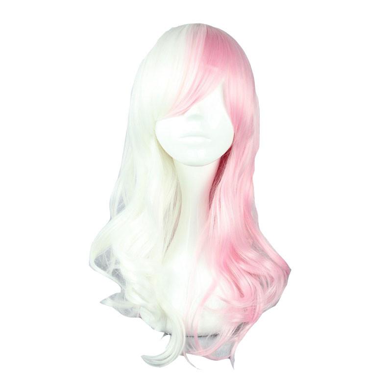 

2 Danganronpa Danganronpa Мономи Розовый Белый Кролик Косплей Костюм Парик Наряды Wig Only,70cm/27.56in