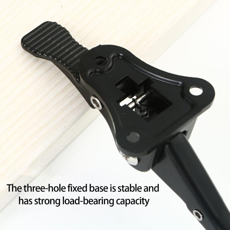 2Pcs Easy Pedals Kick Down Door Stop Adjustable Door Holder Wall Protector Zincs Alloy Doorstop with Rubber Tip