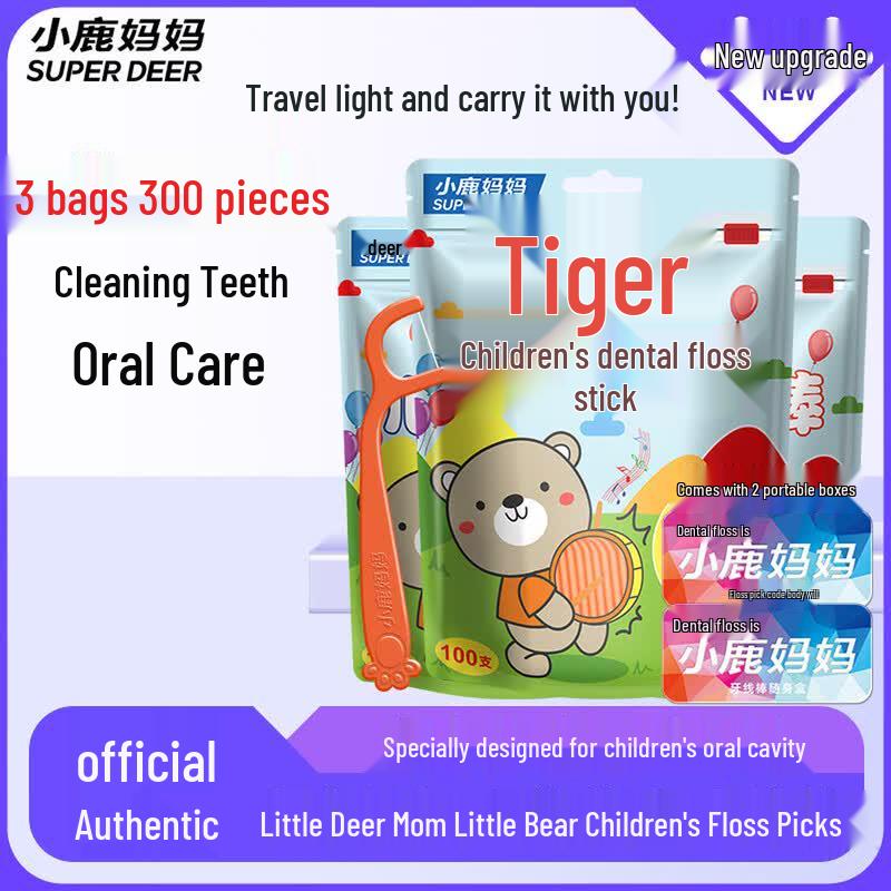 Deer Mother Little Bear Kids Dental Floss